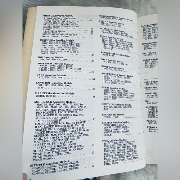 Intertec Universal String Trimmer And Blower repair Service Manual book 1992 - Picture 7 of 9